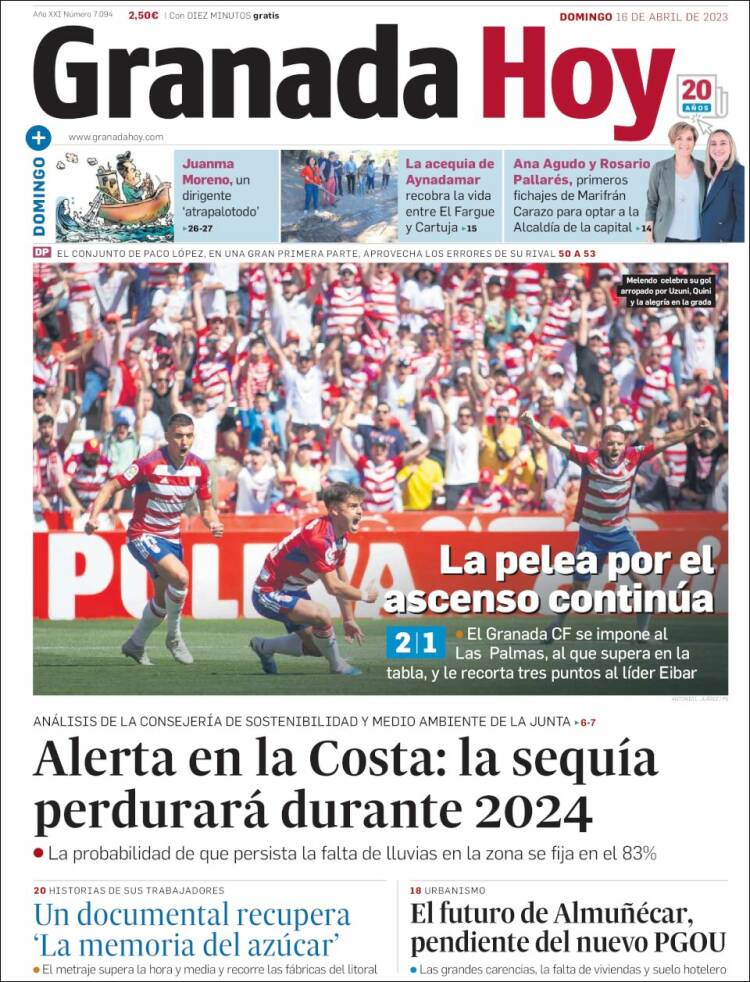Portada de Granada Hoy (España)