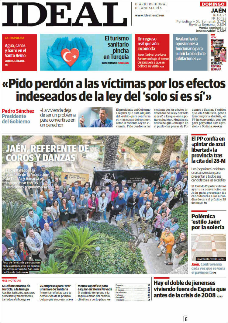 Portada de El Ideal de Jaén (España)