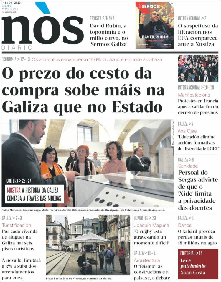 Portada de Nòs Diario (España)