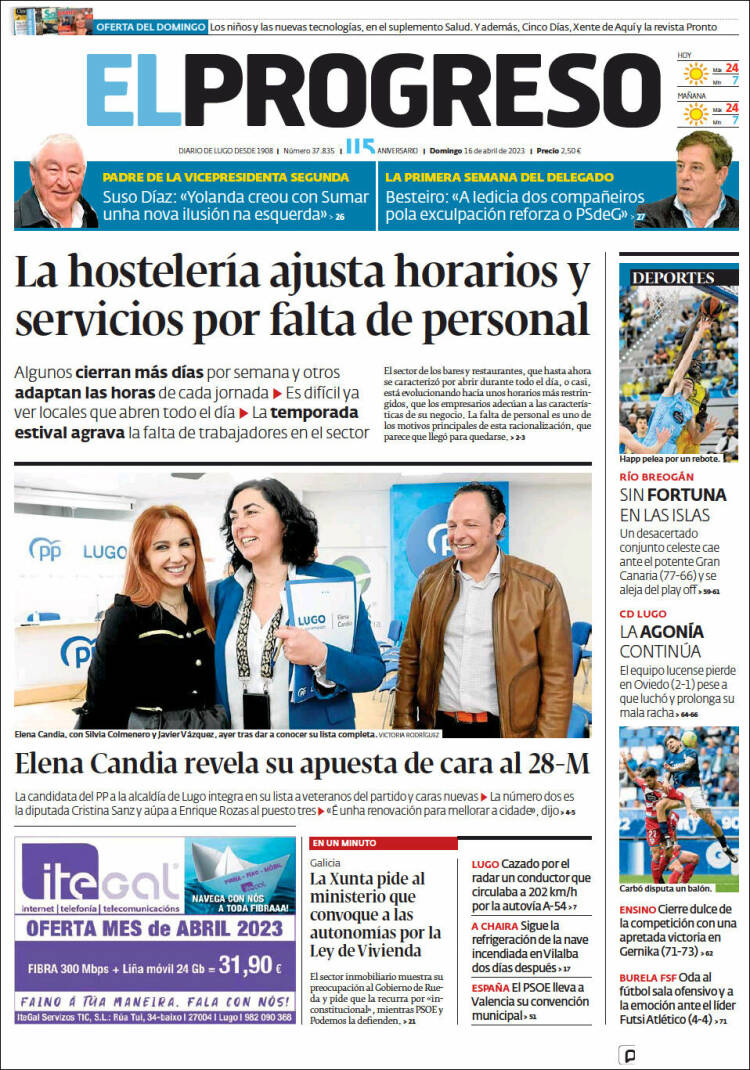Portada de El Progreso (España)