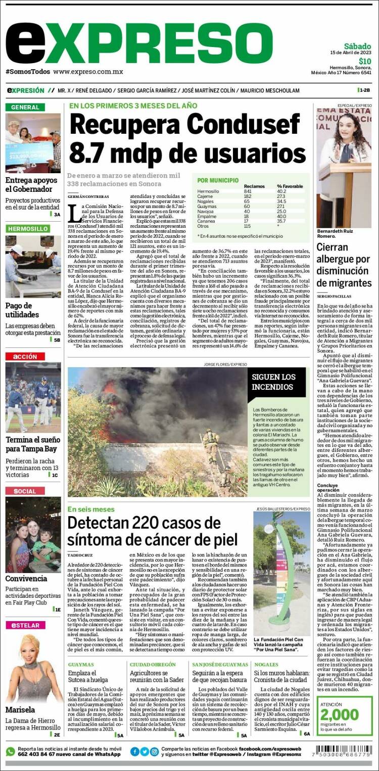 Portada de Expreso (México)