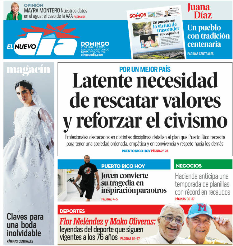 Portada de El Nuevo Día (Puerto Rico)