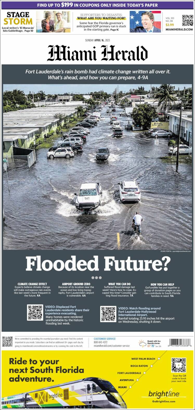 Portada de Miami Herald (USA)