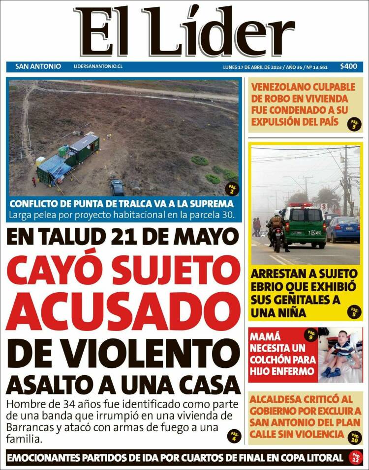 Portada de Lider de San Antonio (Chile)