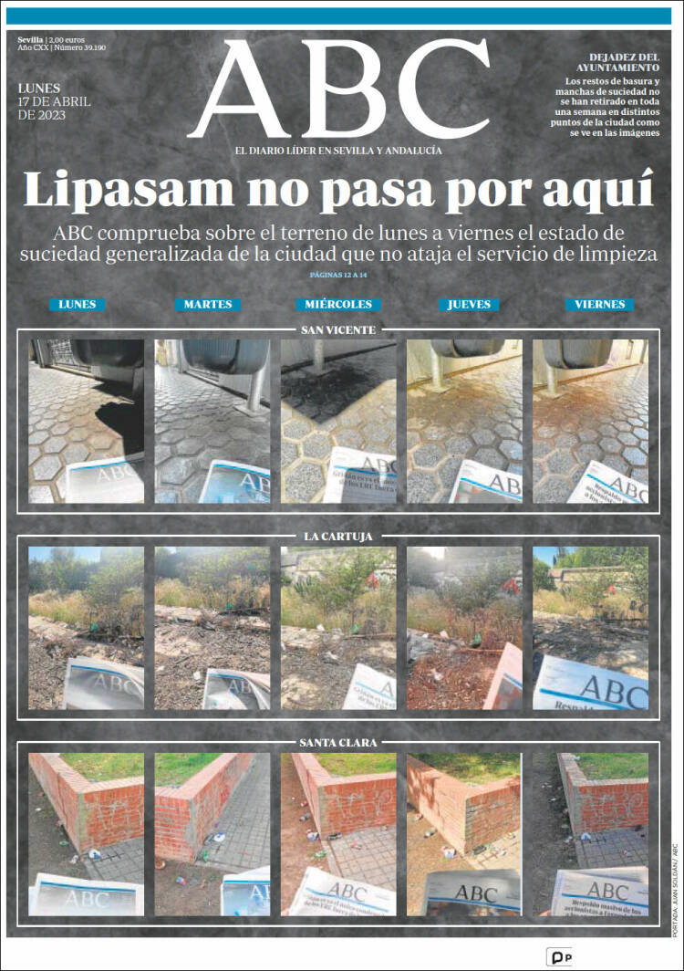 Portada de ABC - Sevilla (España)