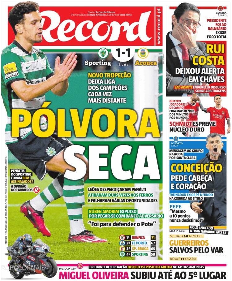 Portada de Record (Portugal)