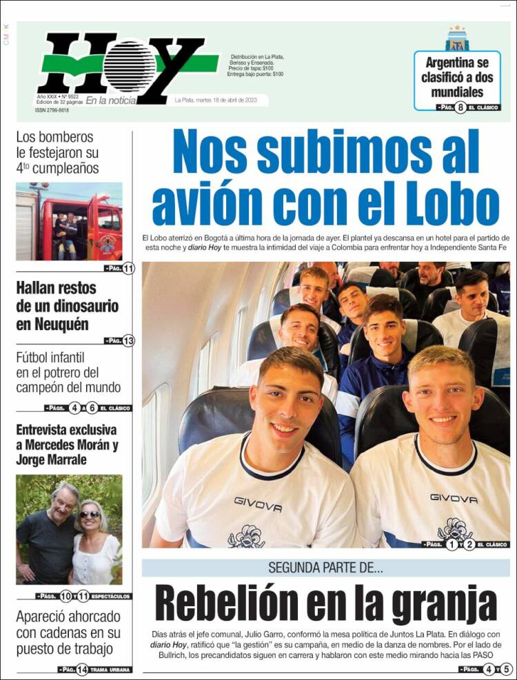 Portada de Diario Hoy (Argentine)