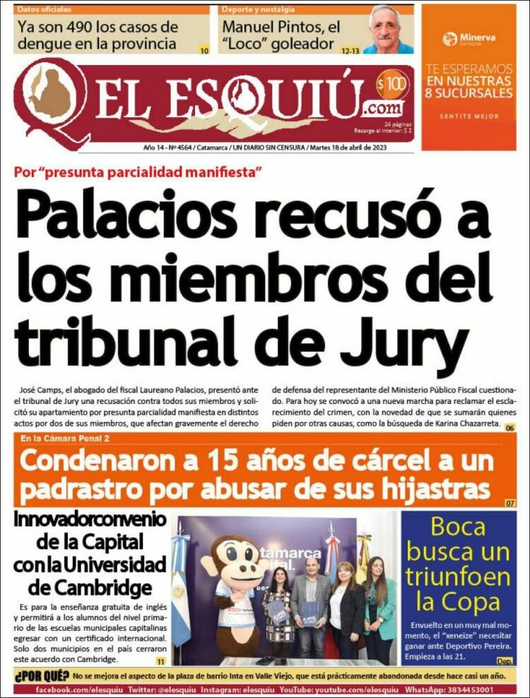 Portada de El Esquiu (Argentine)