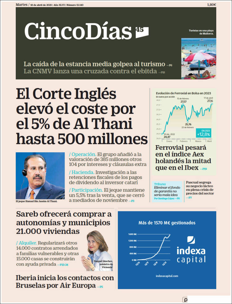 Portada de Cinco Días (Espa&ntilde;a)