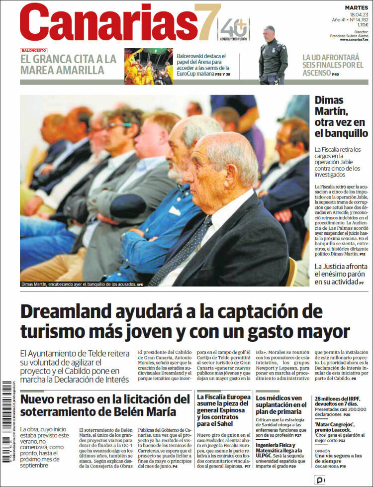 Portada de Canarias 7 (España)