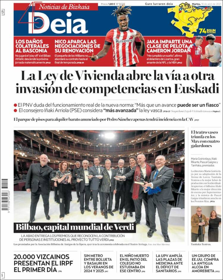 Portada de Deia (España)