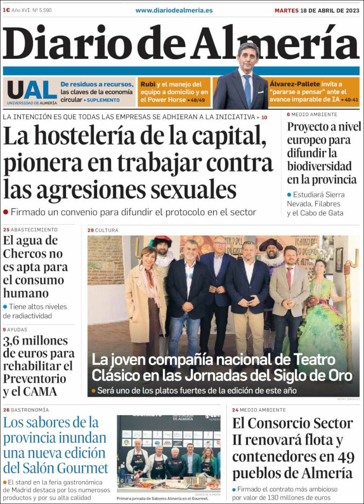 Portada de Diario de Almería (España)