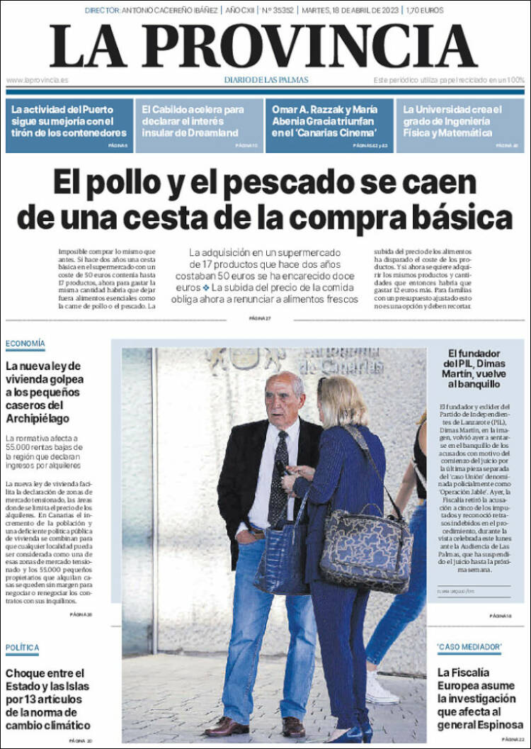 Portada de La Provincia (España)