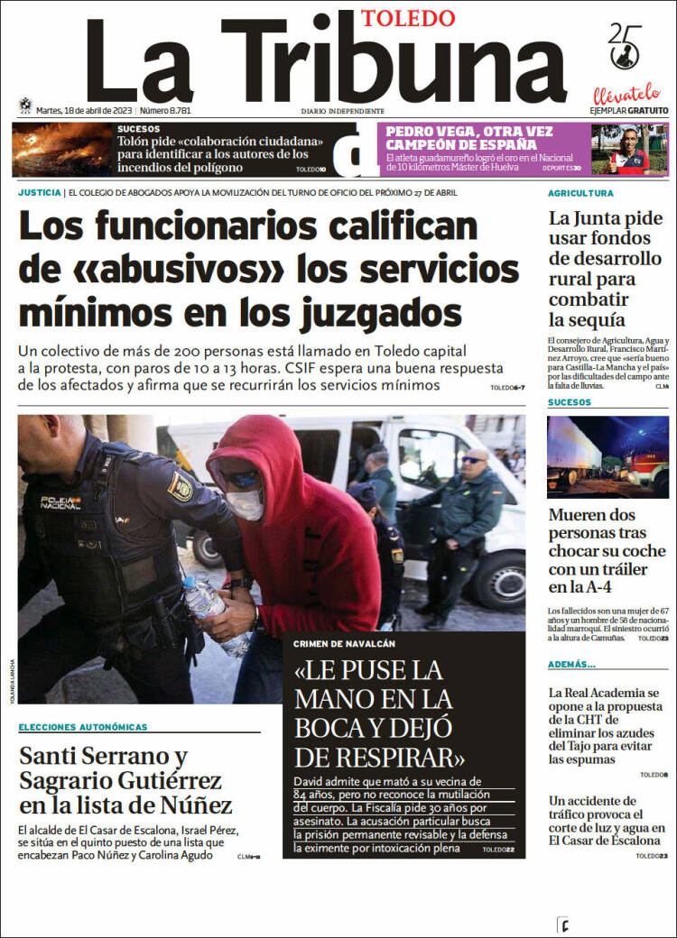 Portada de La Tribuna de Toledo (España)