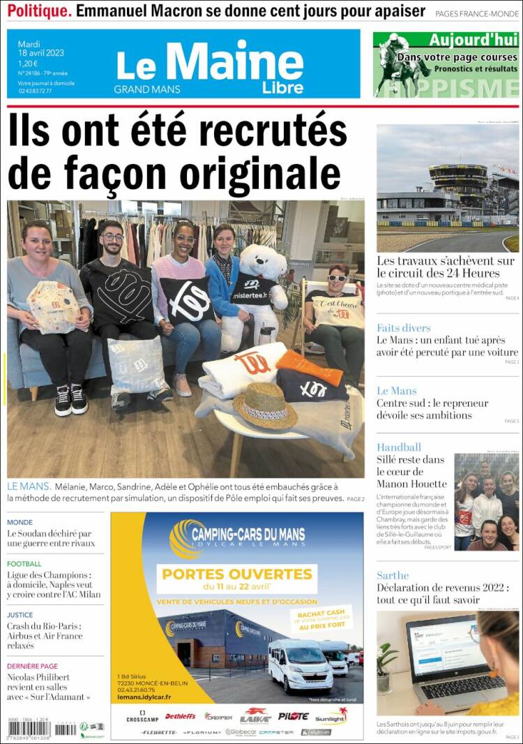 Portada de Le Maine Libre (Francia)