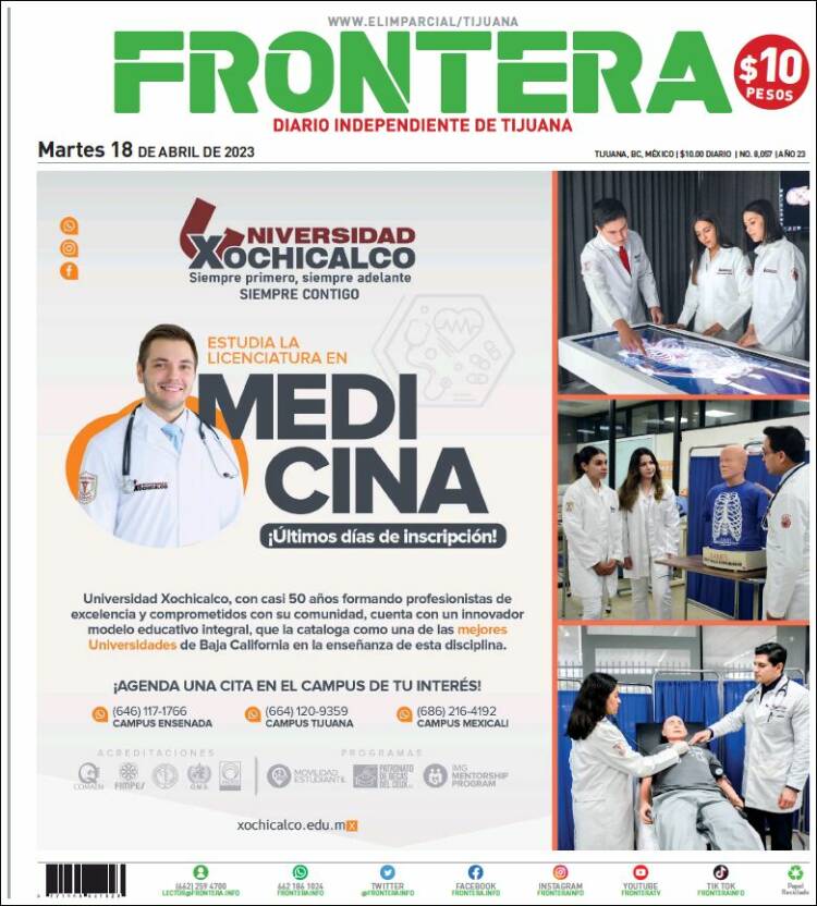 Portada de Frontera (M&eacute;xico)