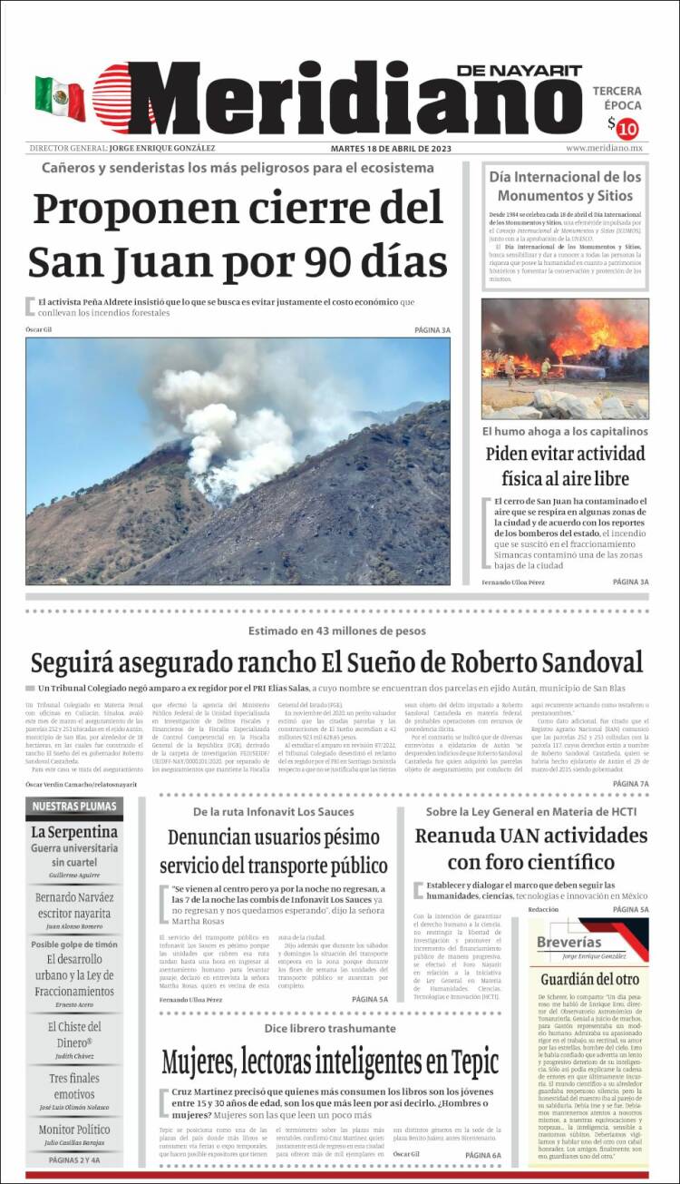 Portada de Meridiano (M&eacute;xico)