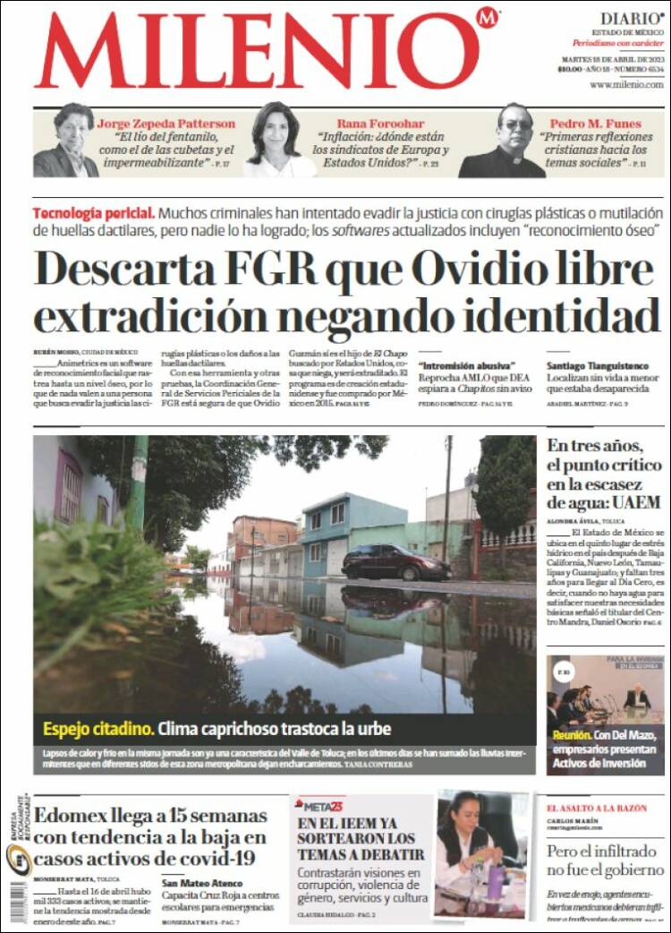 Portada de Milenio - Estado de México (M&eacute;xico)