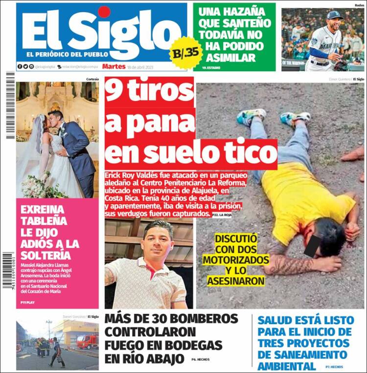 Portada de El Siglo (Panamá)