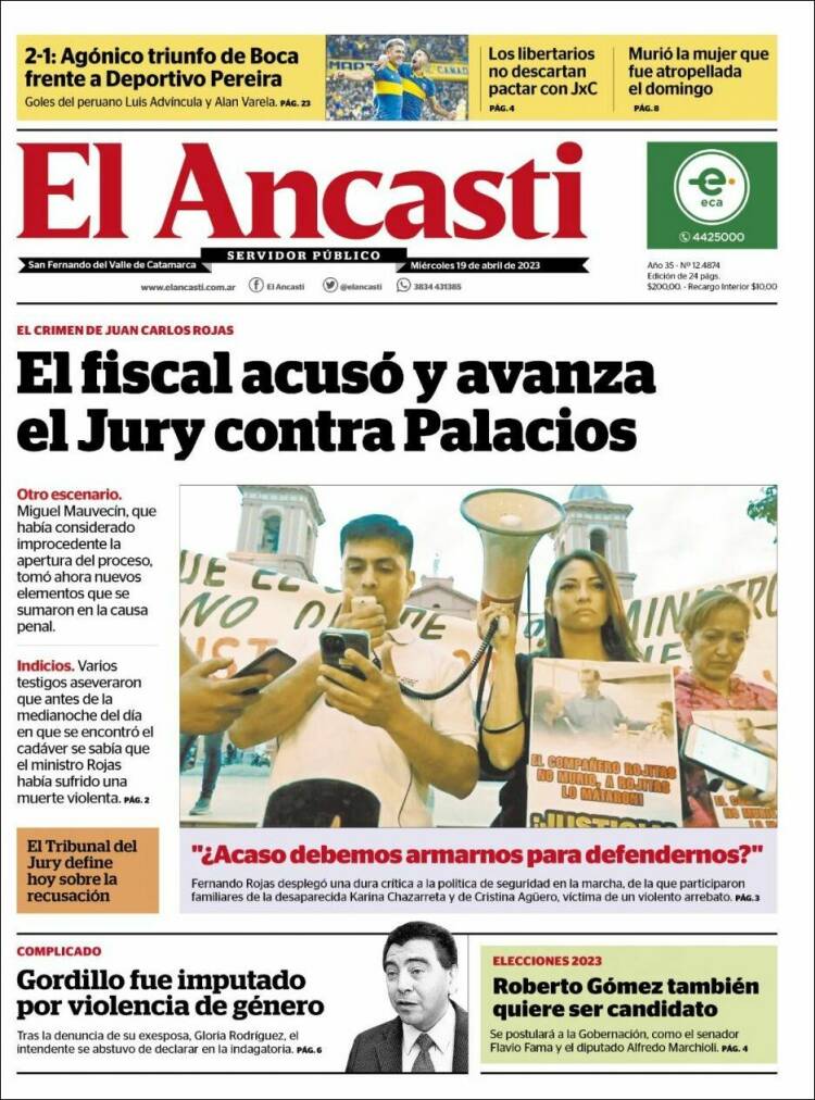 Portada de El Ancasti (Argentina)