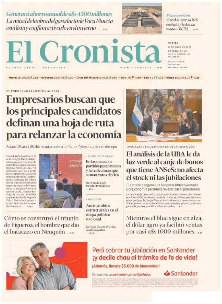 Portada de El Cronista Comercial (Argentina)