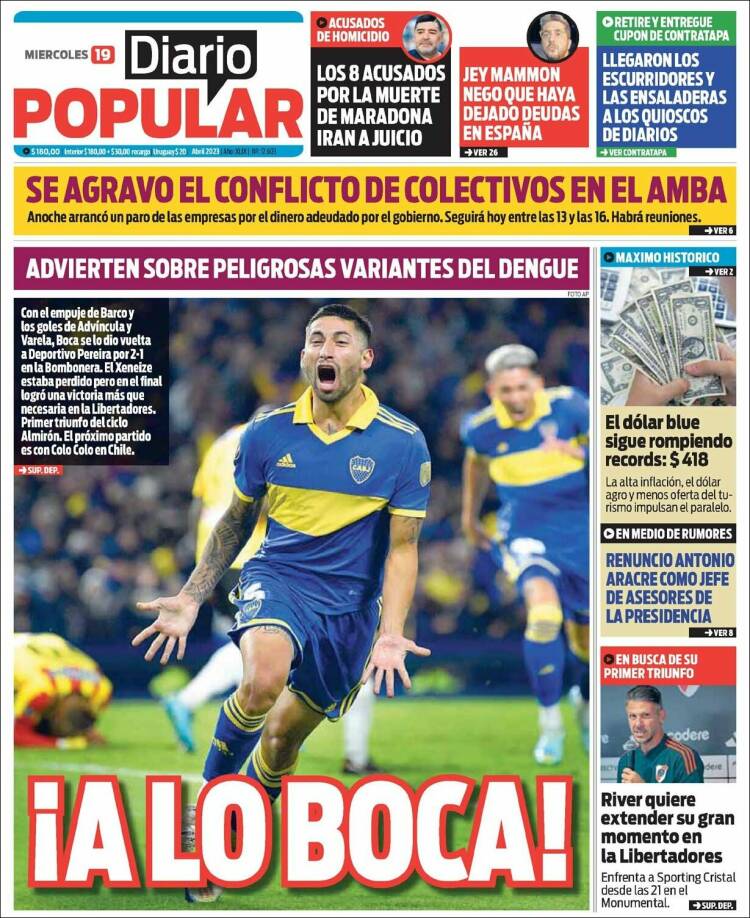 Portada de Diario Popular (Argentina)