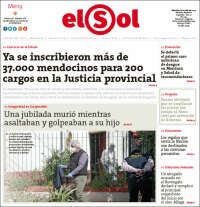 Portada de El Sol (Argentina)