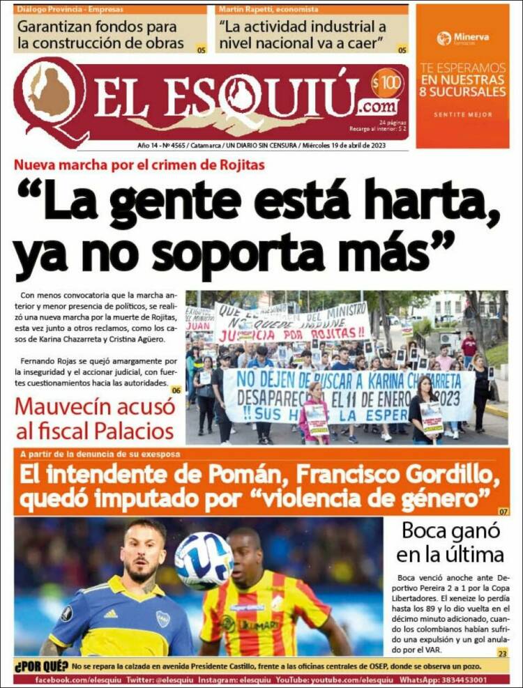 Portada de El Esquiu (Argentina)