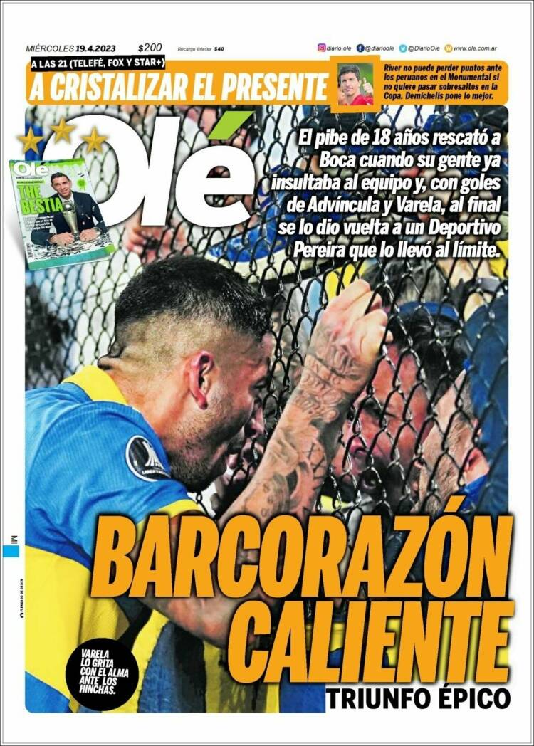 Portada de Olé (Argentina)