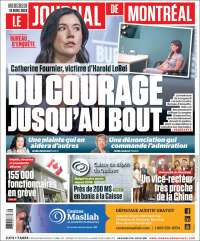 Portada de Le Journal de Montréal (Canada)