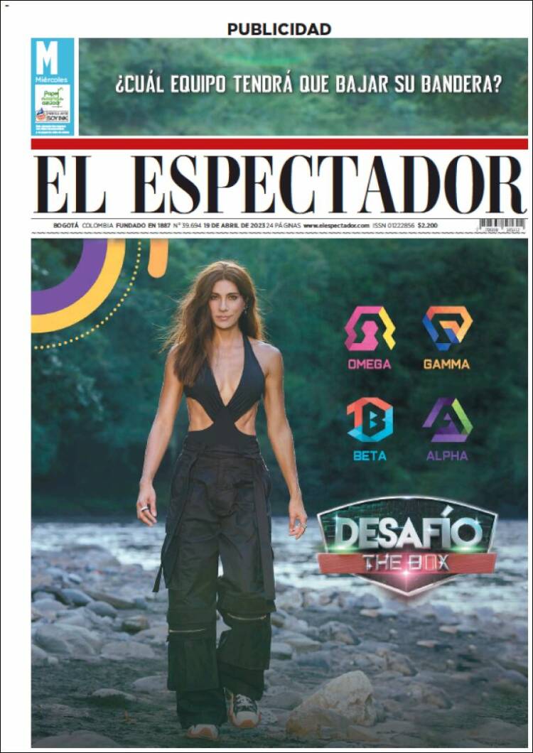 Portada de El Espectador (Colombia)