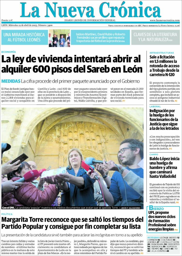 Portada de La Nueva Crónica (España)