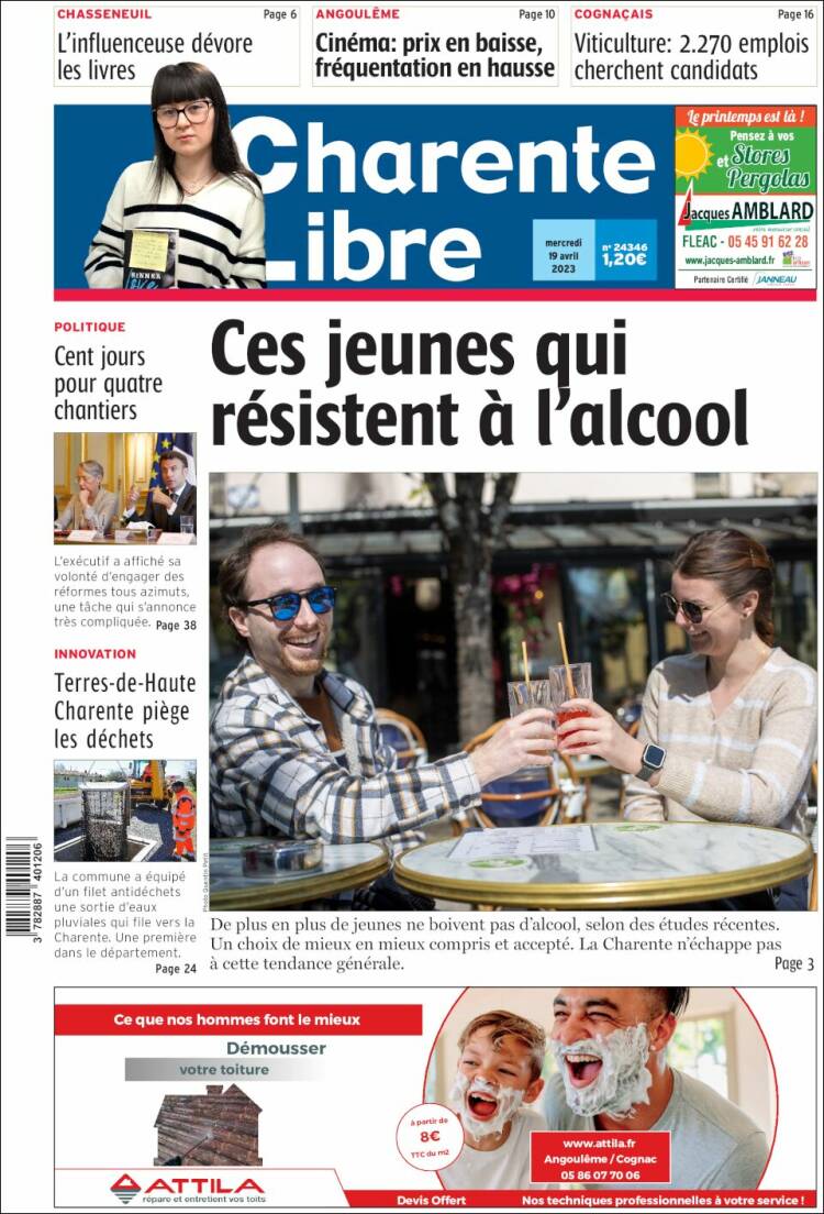 Portada de Charente Libre (Francia)