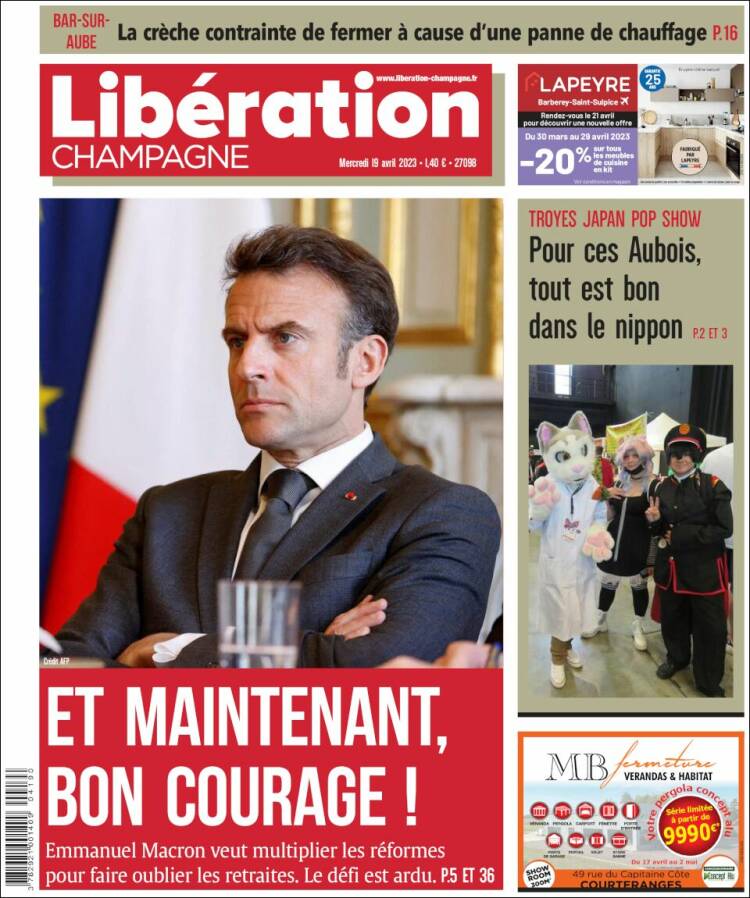 Portada de Libération Champagne (Francia)