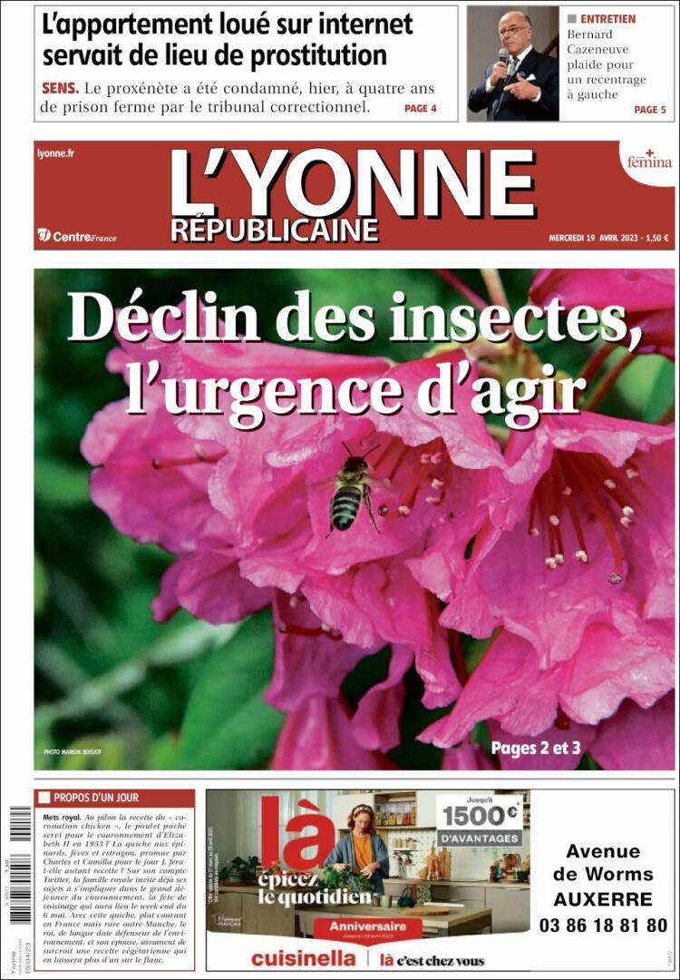 Portada de L'Yonne-Républicaine (Francia)