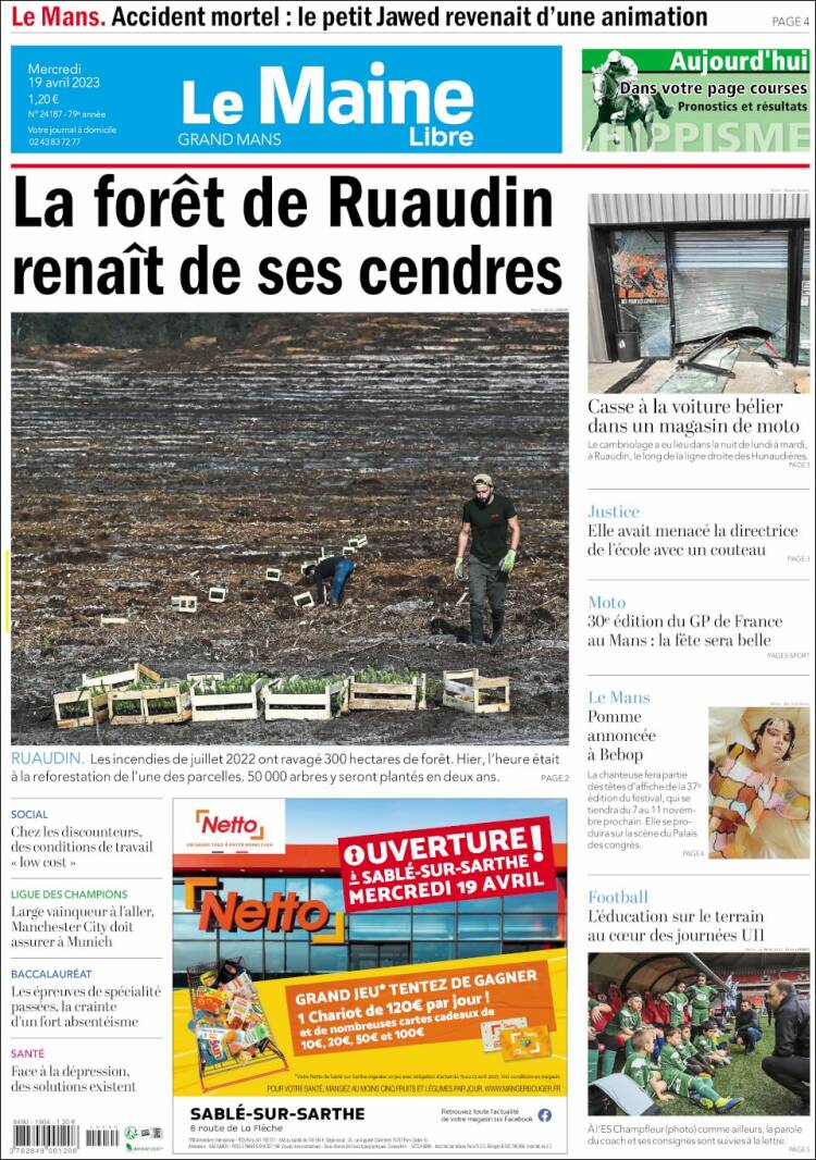 Portada de Le Maine Libre (Francia)