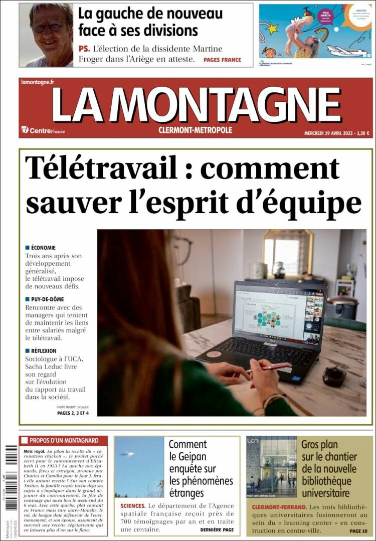 Portada de La Montagne (Francia)