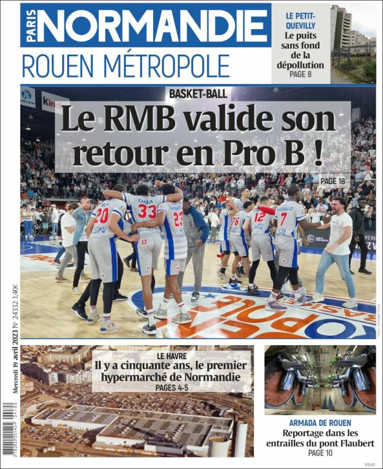 Portada de Paris Normandie (Francia)