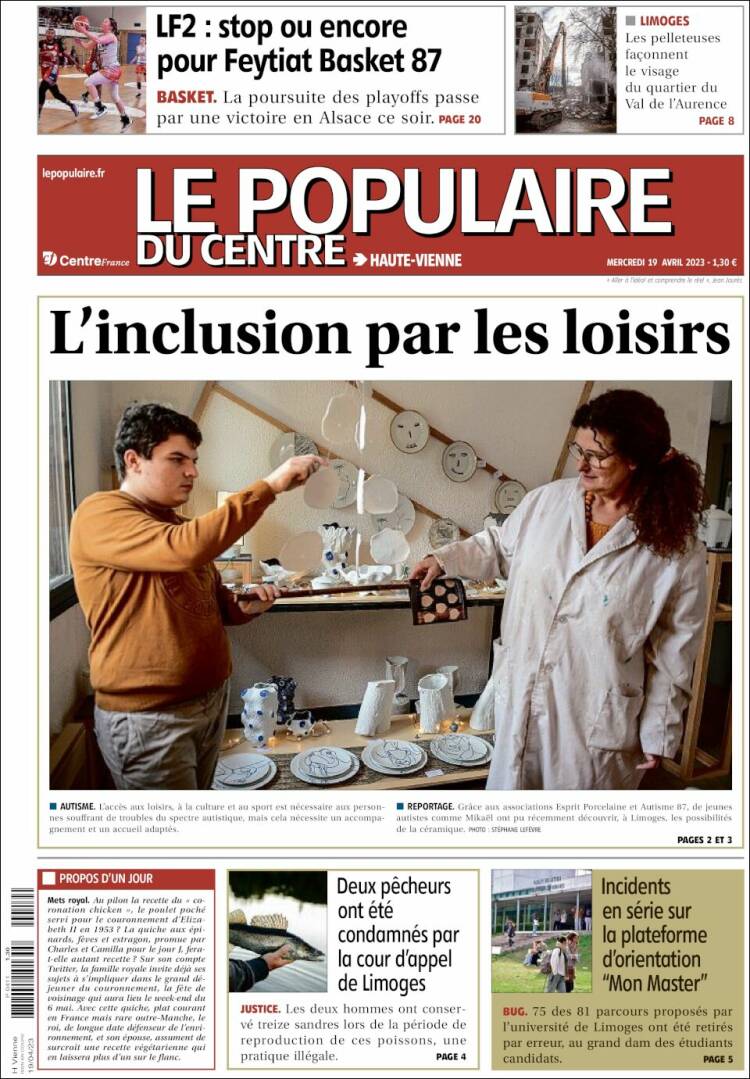 Portada de Le Populaire du Centre (Francia)