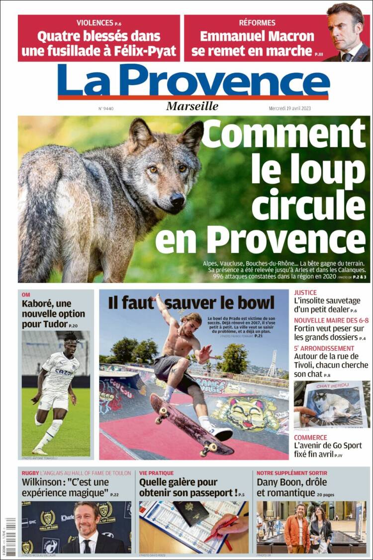 Portada de La Provence (Francia)