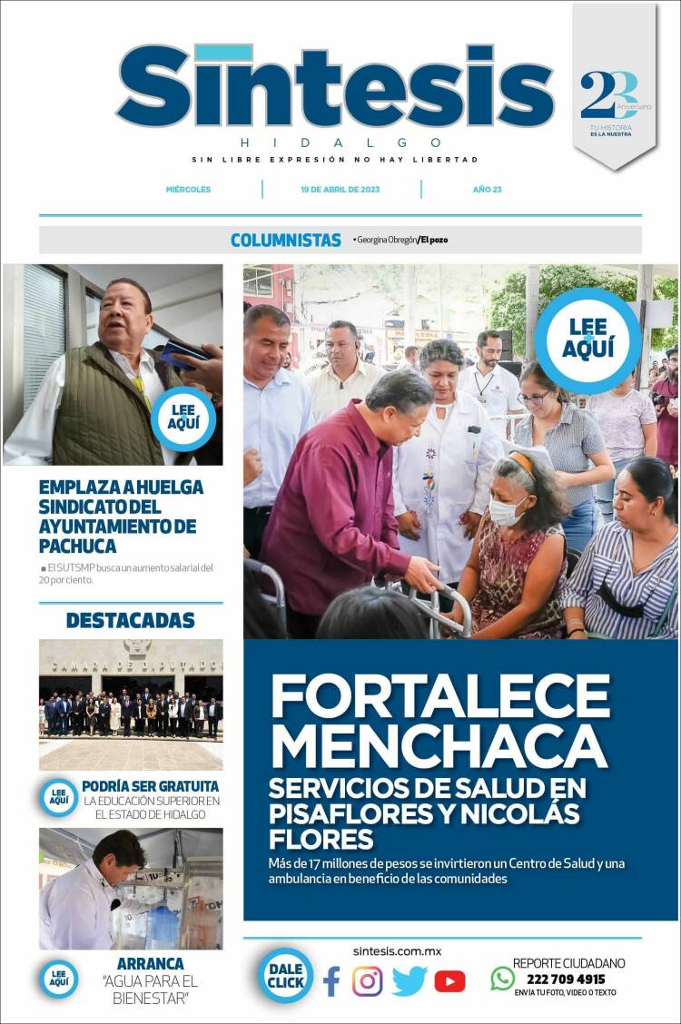 Portada de Sistesis - Hidalgo (M&eacute;xico)