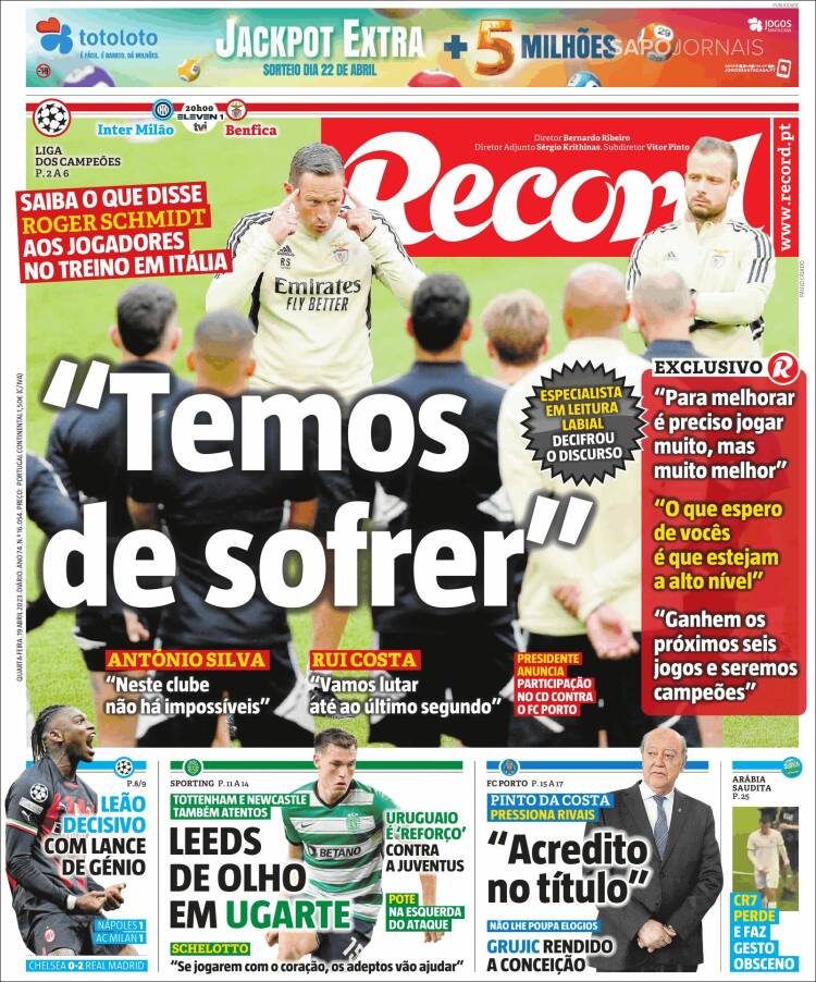 Portada de Record (Portugal)