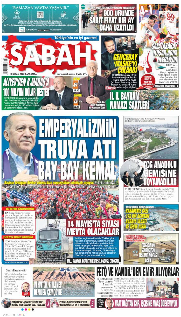 Portada de Sabah (Turqu&iacute;a)