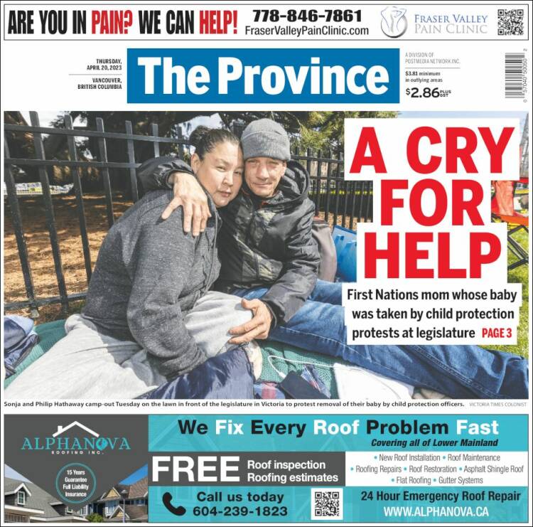 Portada de The Province (Canadá)