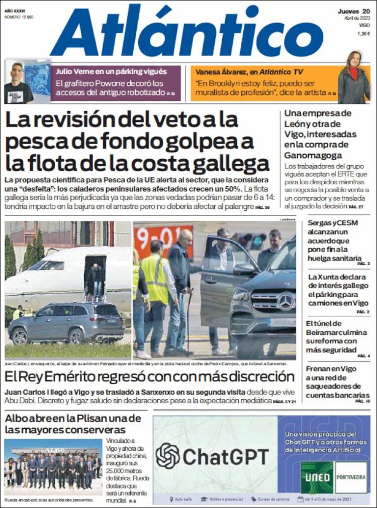 Portada de Atlántico Diario (España)