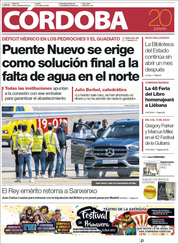 Portada de Diario de Córdoba (España)