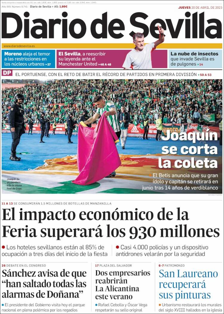 Periódico Diario De Sevilla (España). Periódicos De España. Edición De ...