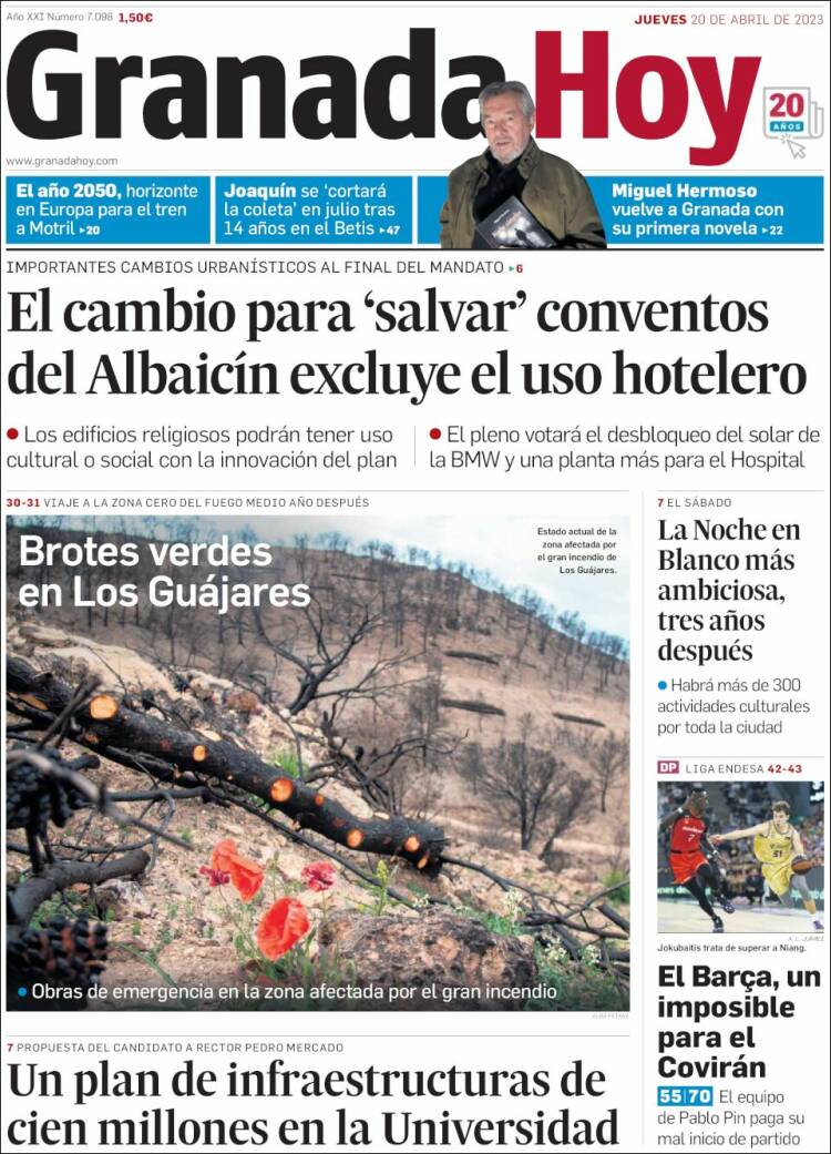 Portada de Granada Hoy (España)