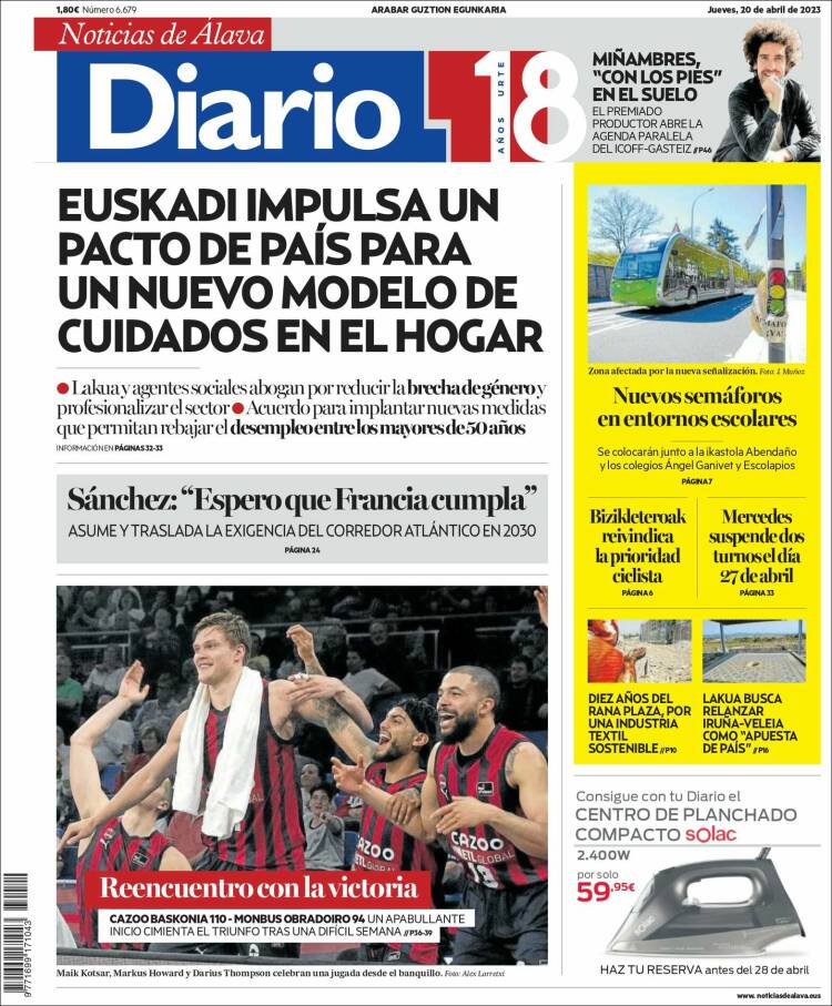 Portada de Noticias de Álava (España)