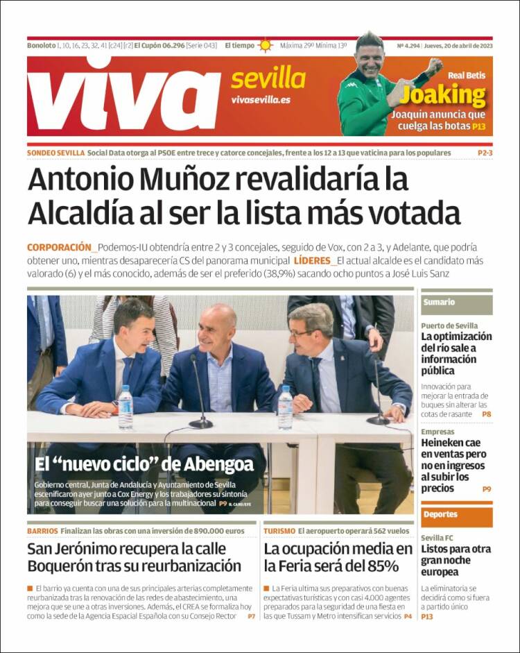 Portada de Viva Sevilla (España)